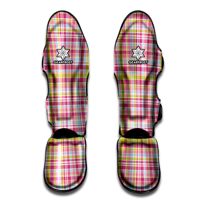 Cotton Candy Pastel Plaid Pattern Print Muay Thai Shin Guard