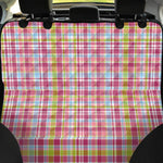 Cotton Candy Pastel Plaid Pattern Print Pet Car Back Seat Cover