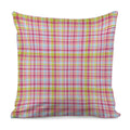 Cotton Candy Pastel Plaid Pattern Print Pillow Cover