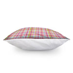 Cotton Candy Pastel Plaid Pattern Print Pillow Cover
