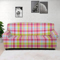 Cotton Candy Pastel Plaid Pattern Print Sofa Cover