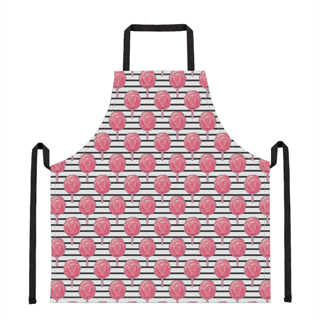 Cotton Candy Striped Pattern Print Apron