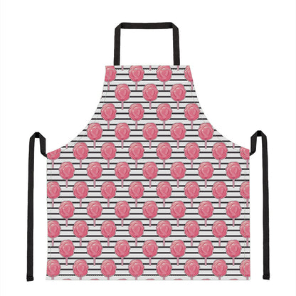 Cotton Candy Striped Pattern Print Apron