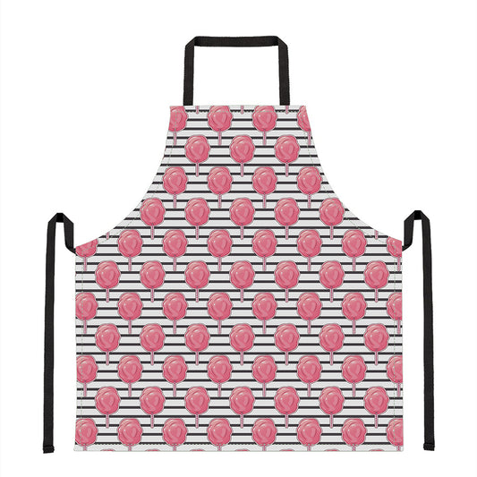Cotton Candy Striped Pattern Print Apron