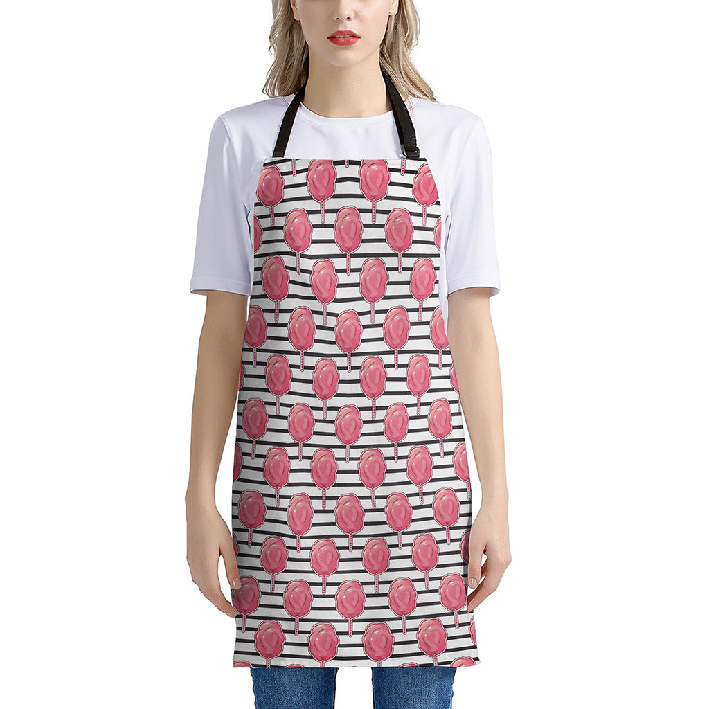 Cotton Candy Striped Pattern Print Apron
