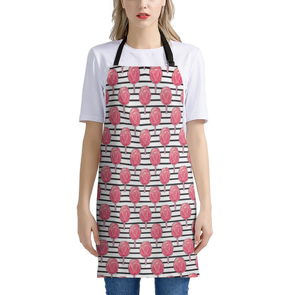 Cotton Candy Striped Pattern Print Apron