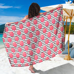 Cotton Candy Striped Pattern Print Beach Sarong Wrap