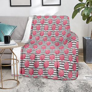 Cotton Candy Striped Pattern Print Blanket