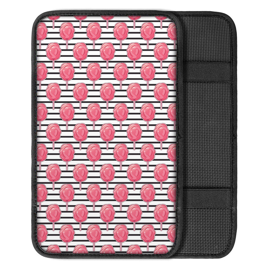 Cotton Candy Striped Pattern Print Car Center Console Cover