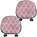 Cotton Candy Striped Pattern Print Car Headrest Covers