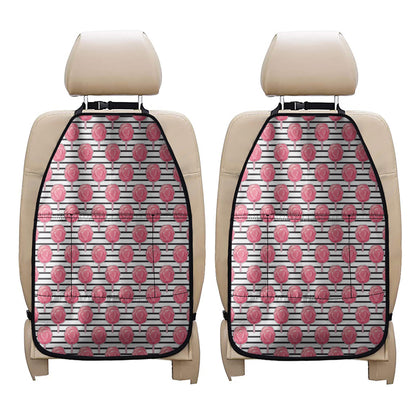 Cotton Candy Striped Pattern Print Car Seat Organizers