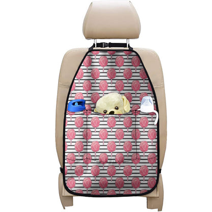 Cotton Candy Striped Pattern Print Car Seat Organizers