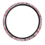 Cotton Candy Striped Pattern Print Car Steering Wheel Cover