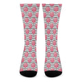 Cotton Candy Striped Pattern Print Crew Socks