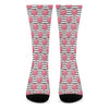 Cotton Candy Striped Pattern Print Crew Socks