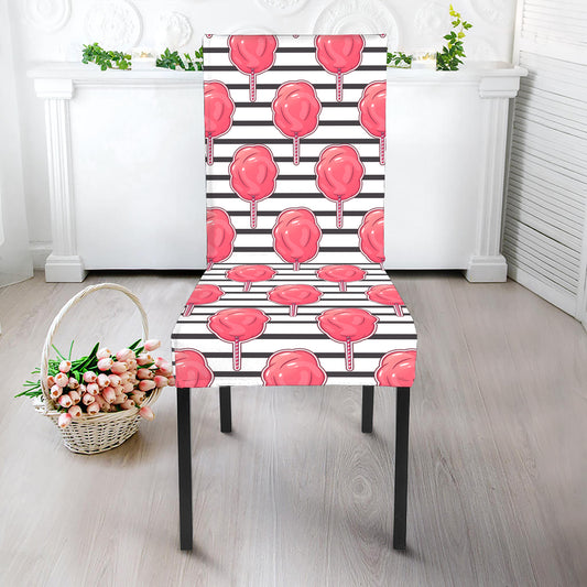 Cotton Candy Striped Pattern Print Dining Chair Slipcover