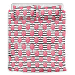 Cotton Candy Striped Pattern Print Duvet Cover Bedding Set