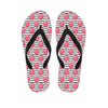 Cotton Candy Striped Pattern Print Flip Flops