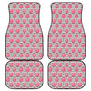 Cotton Candy Striped Pattern Print Front and Back Car Floor Mats