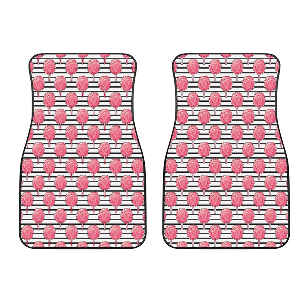 Cotton Candy Striped Pattern Print Front Car Floor Mats