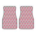 Cotton Candy Striped Pattern Print Front Car Floor Mats
