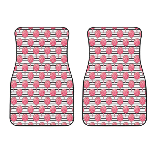 Cotton Candy Striped Pattern Print Front Car Floor Mats
