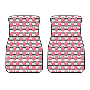 Cotton Candy Striped Pattern Print Front Car Floor Mats