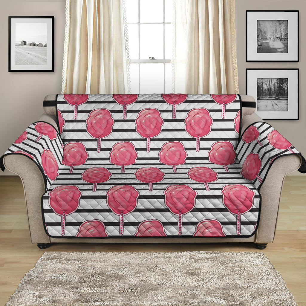 Cotton Candy Striped Pattern Print Loveseat Protector