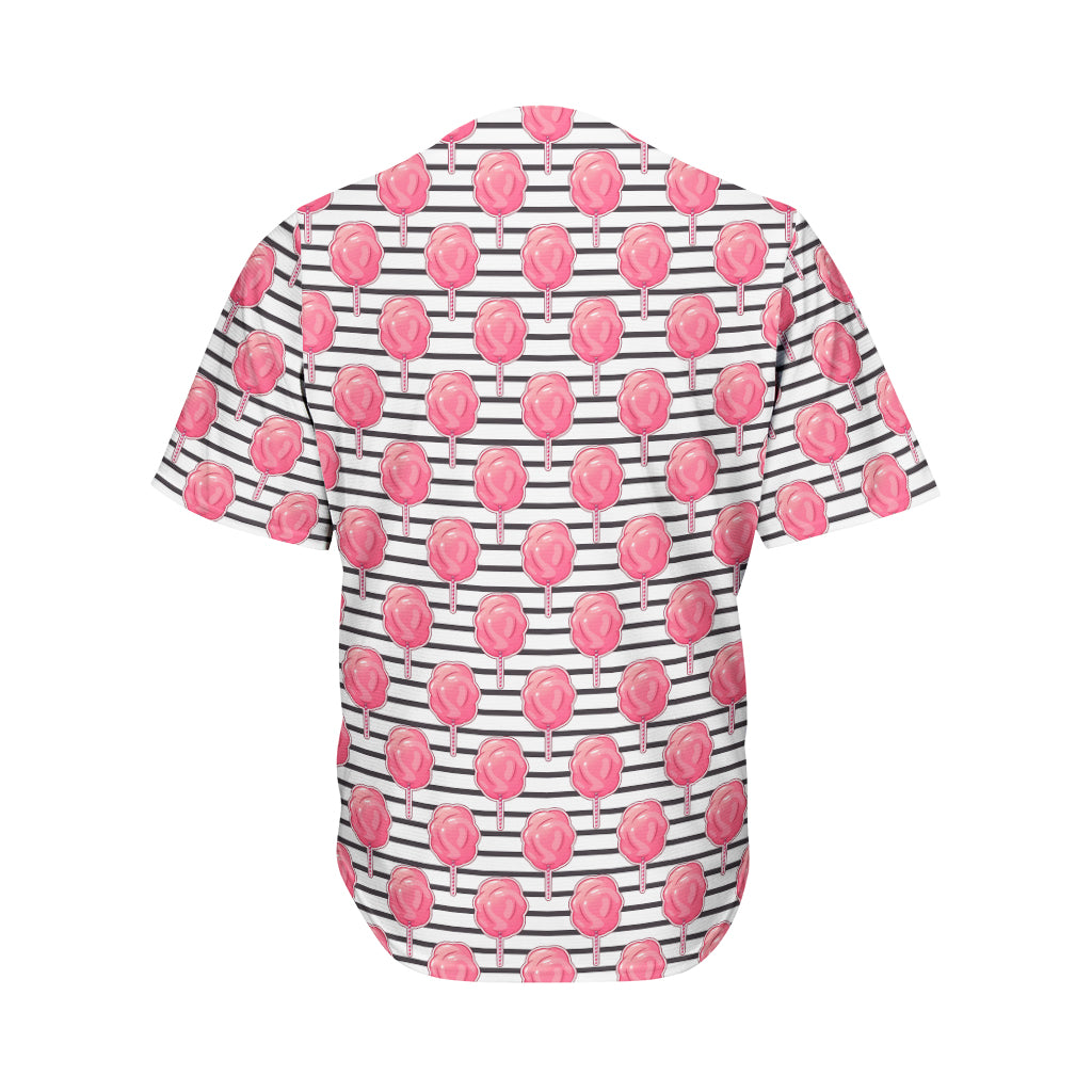 Cotton Candy Striped Pattern Print Men's Baseball Jersey