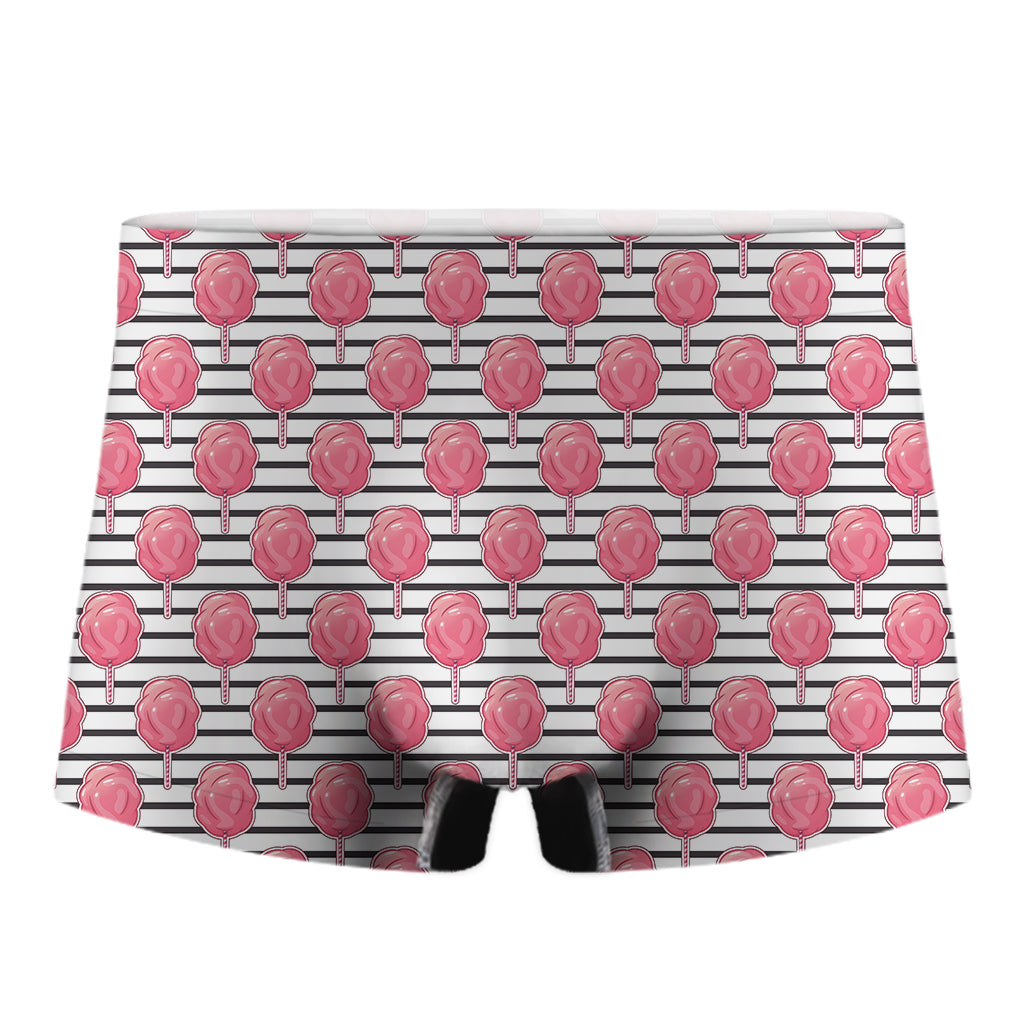 Cotton Candy Striped Pattern Print Men's Boxer Briefs