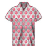 Cotton Candy Striped Pattern Print Men's Short Sleeve Shirt