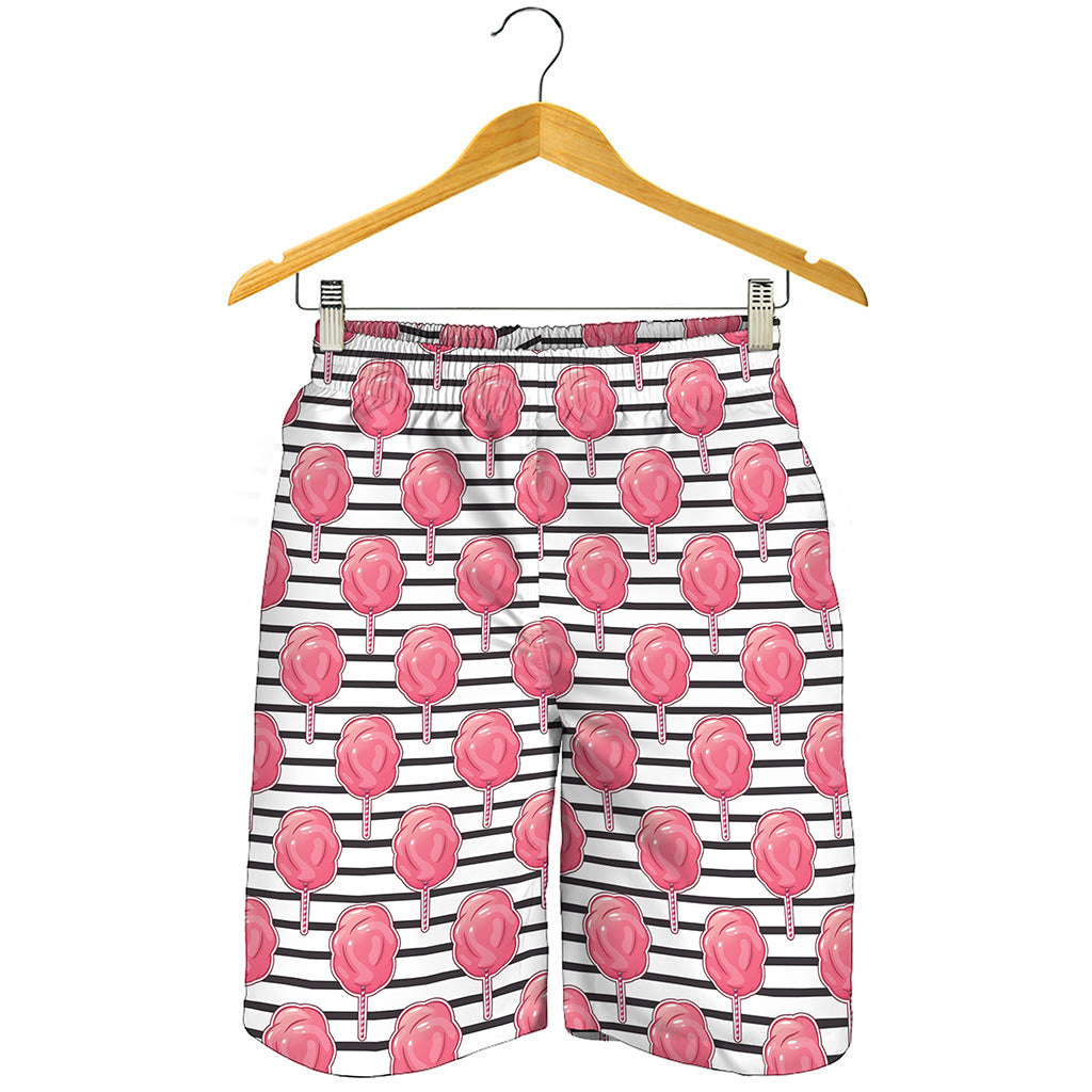 Cotton Candy Striped Pattern Print Men's Shorts