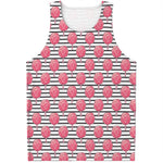 Cotton Candy Striped Pattern Print Men's Tank Top