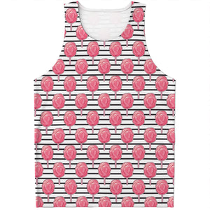 Cotton Candy Striped Pattern Print Men's Tank Top