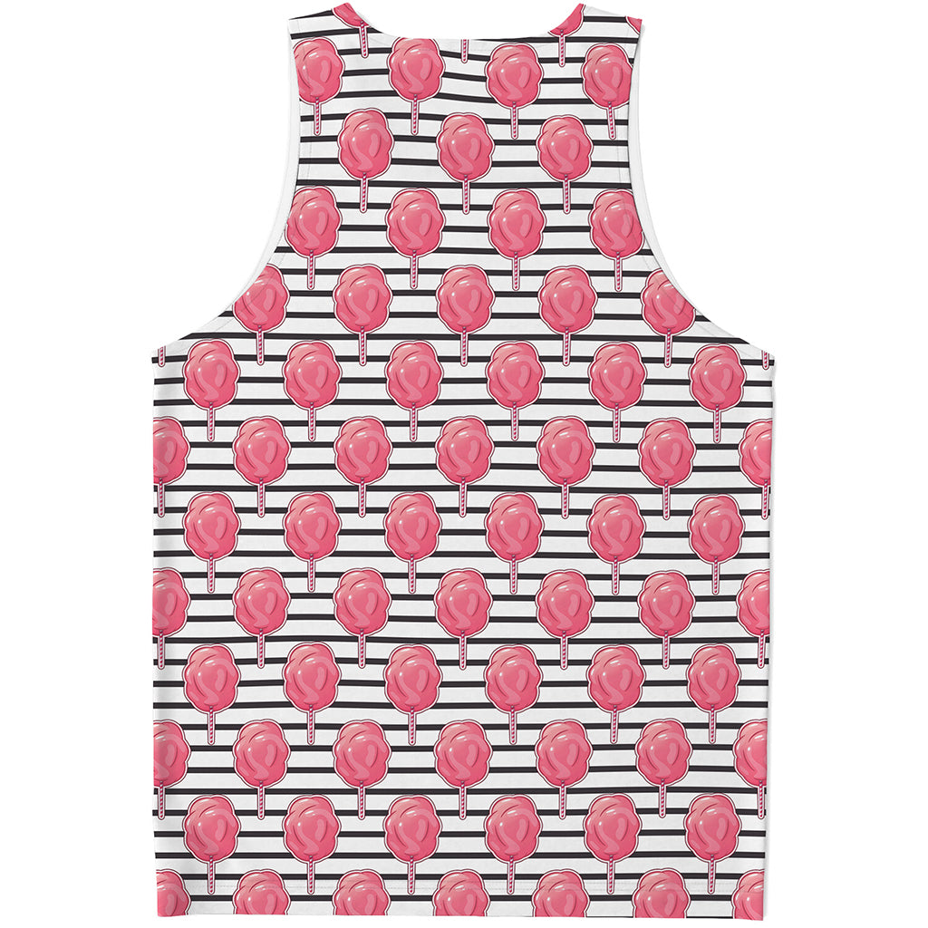 Cotton Candy Striped Pattern Print Men's Tank Top