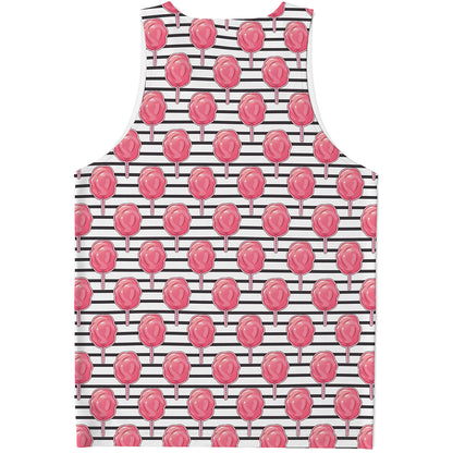 Cotton Candy Striped Pattern Print Men's Tank Top