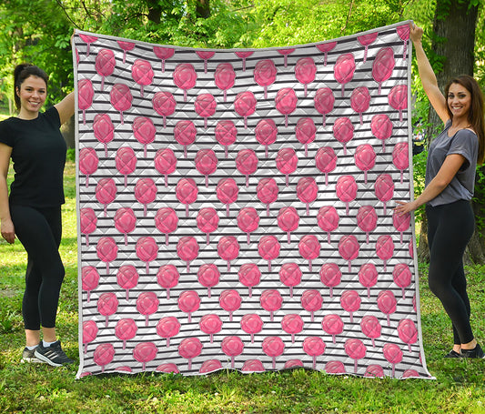 Cotton Candy Striped Pattern Print Quilt