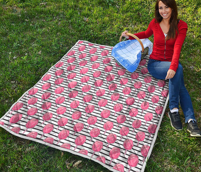 Cotton Candy Striped Pattern Print Quilt