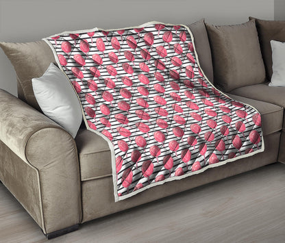 Cotton Candy Striped Pattern Print Quilt