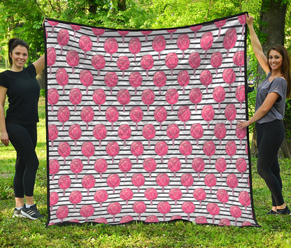 Cotton Candy Striped Pattern Print Quilt