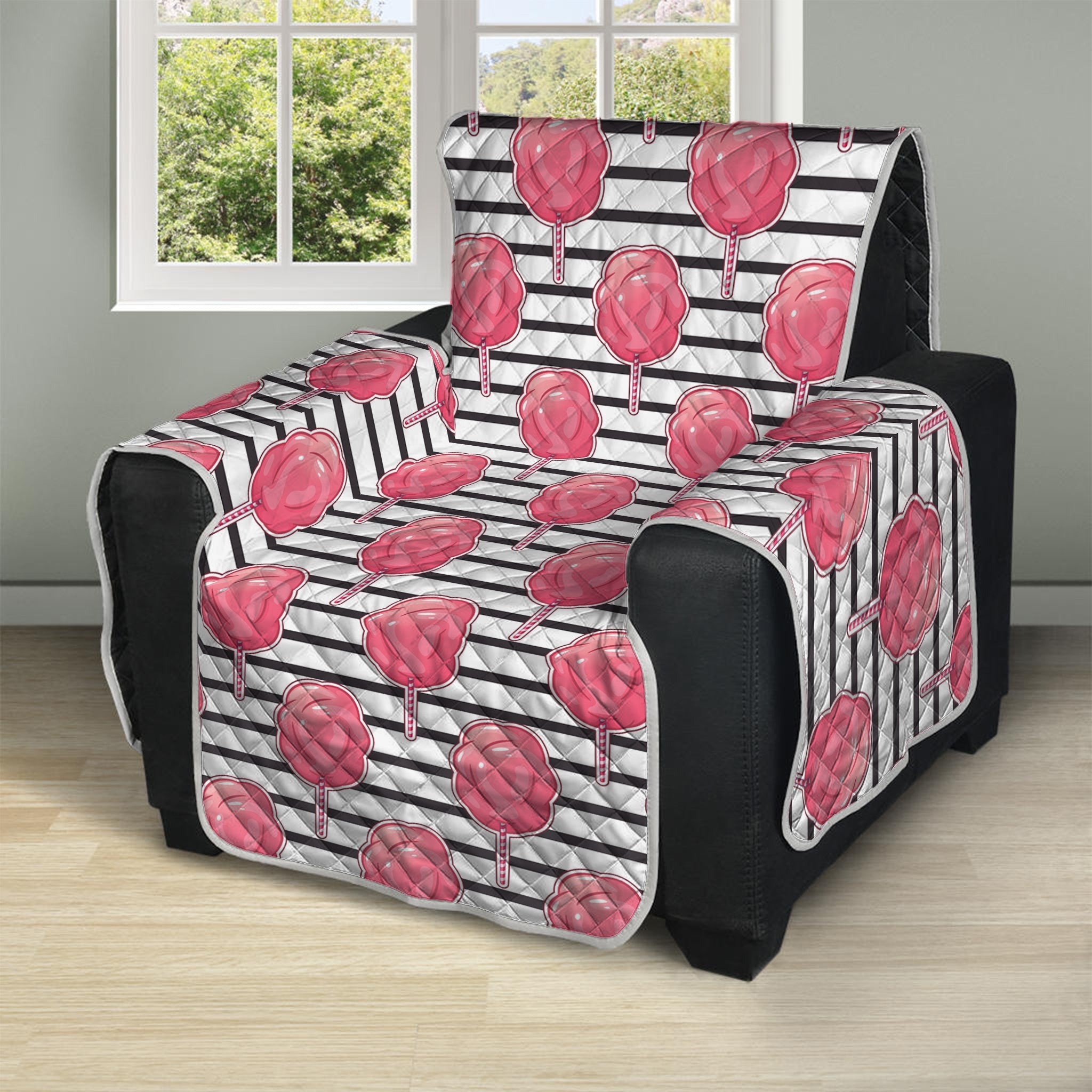 Cotton Candy Striped Pattern Print Recliner Protector