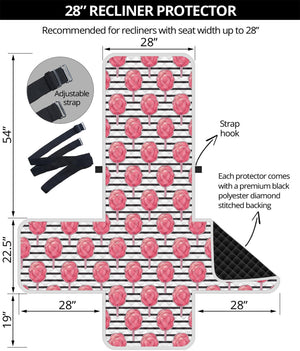 Cotton Candy Striped Pattern Print Recliner Protector