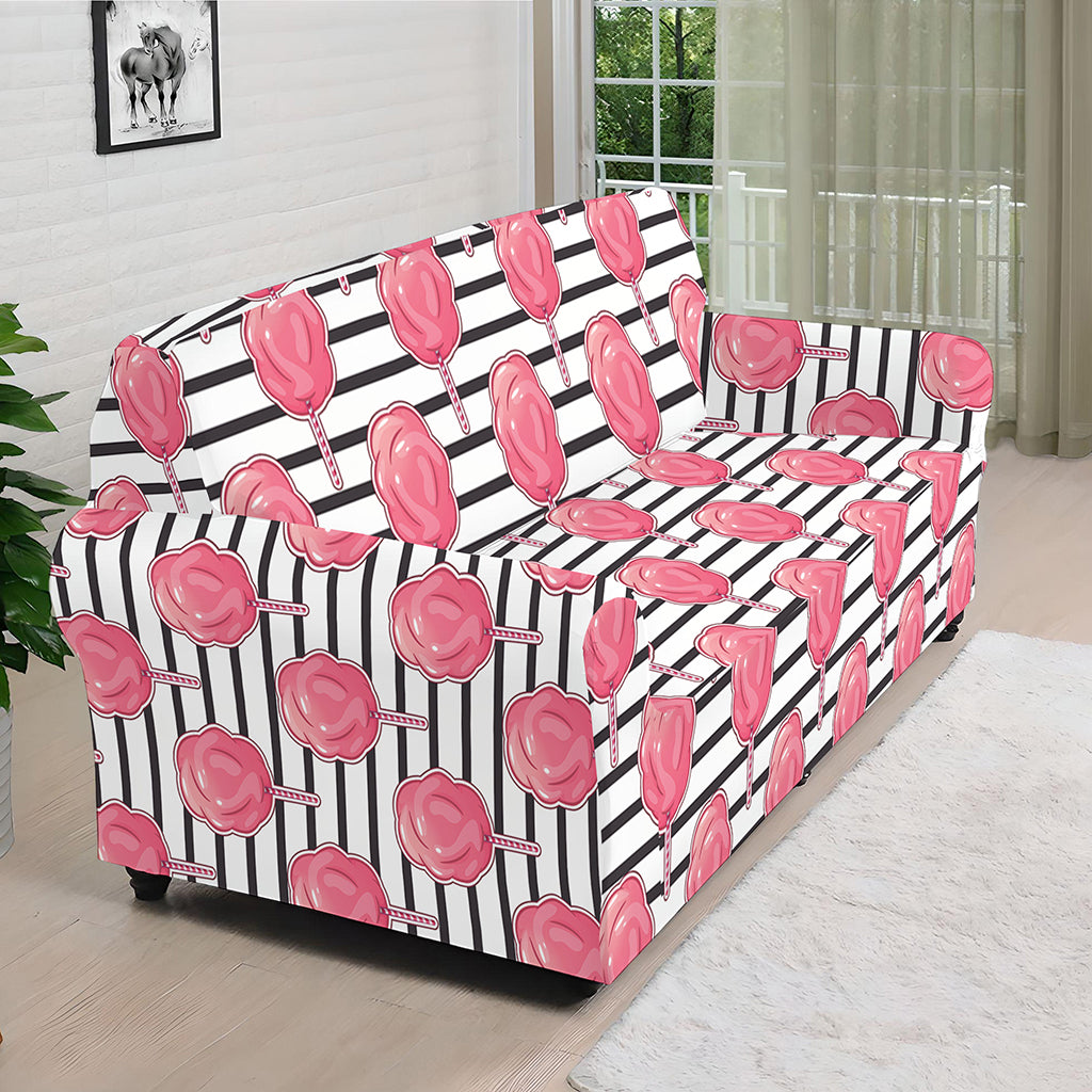 Cotton Candy Striped Pattern Print Sofa Cover
