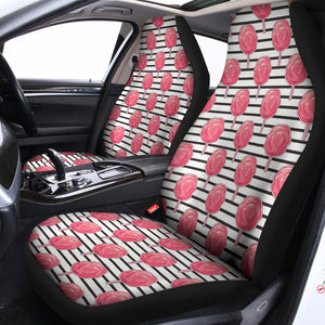 Cotton Candy Striped Pattern Print Universal Fit Car Seat Covers