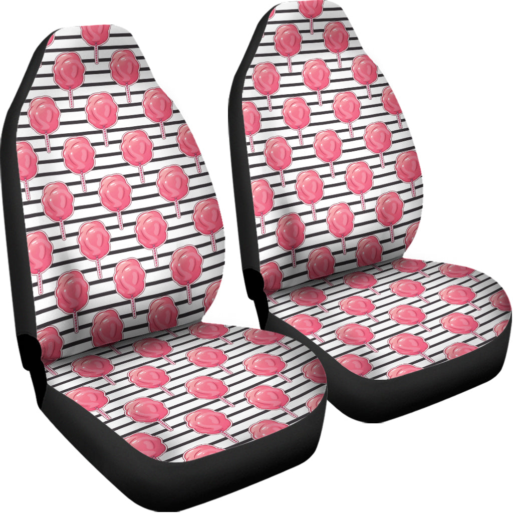 Cotton Candy Striped Pattern Print Universal Fit Car Seat Covers