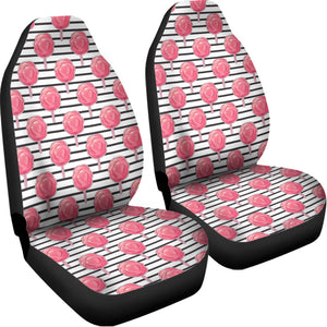 Cotton Candy Striped Pattern Print Universal Fit Car Seat Covers