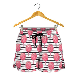 Cotton Candy Striped Pattern Print Women's Shorts