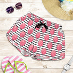 Cotton Candy Striped Pattern Print Women's Shorts