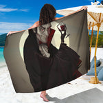 Count Dracula Print Beach Sarong Wrap