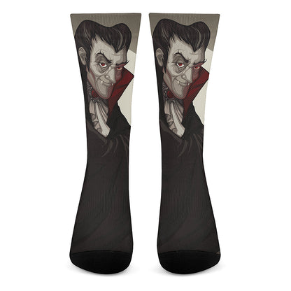 Count Dracula Print Crew Socks